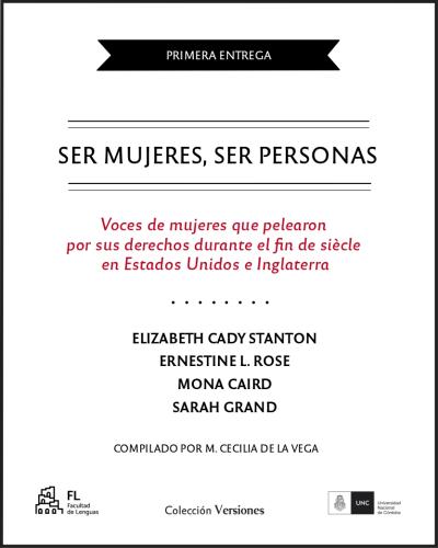 Tapa de libro Ser mujeres, ser personas.